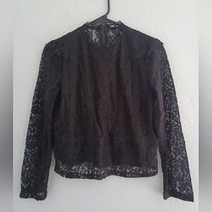 Zara Black Lace Top